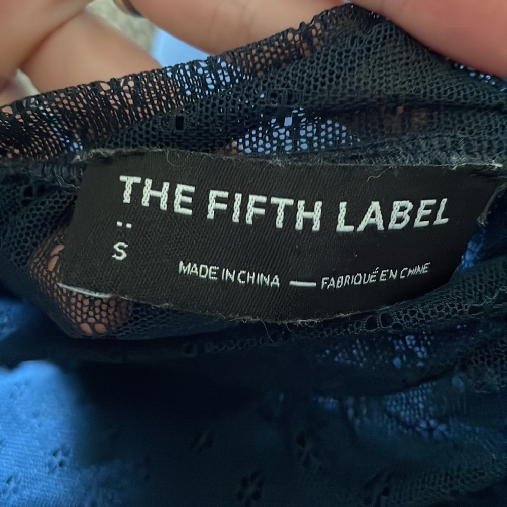 The Fifth Label National Top Navy Mesh Ruffle - Picture 4 of 4